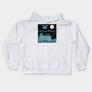 Owl. Bear and Whale Kids Hoodie